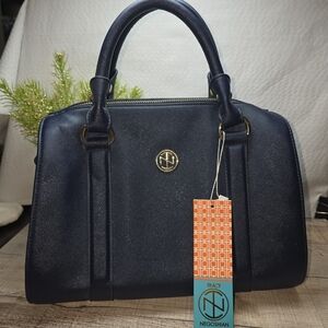 TRACY NEGOSHIAN SANDRA HANDBAG NAVY NWT SATCHEL